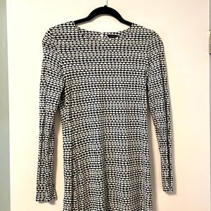 Banana Republic Geometric Black & White Dress
